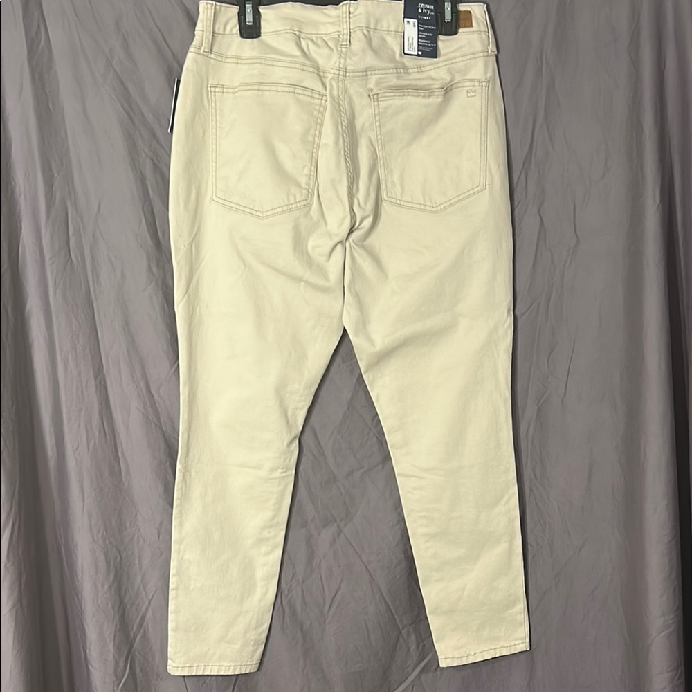 crown & ivy Cream Skinny Jeans - Picture 7 of 7